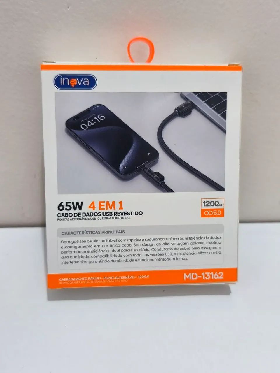 Cabo 4 em 1 turbo 65W Inova preto - Foto 5