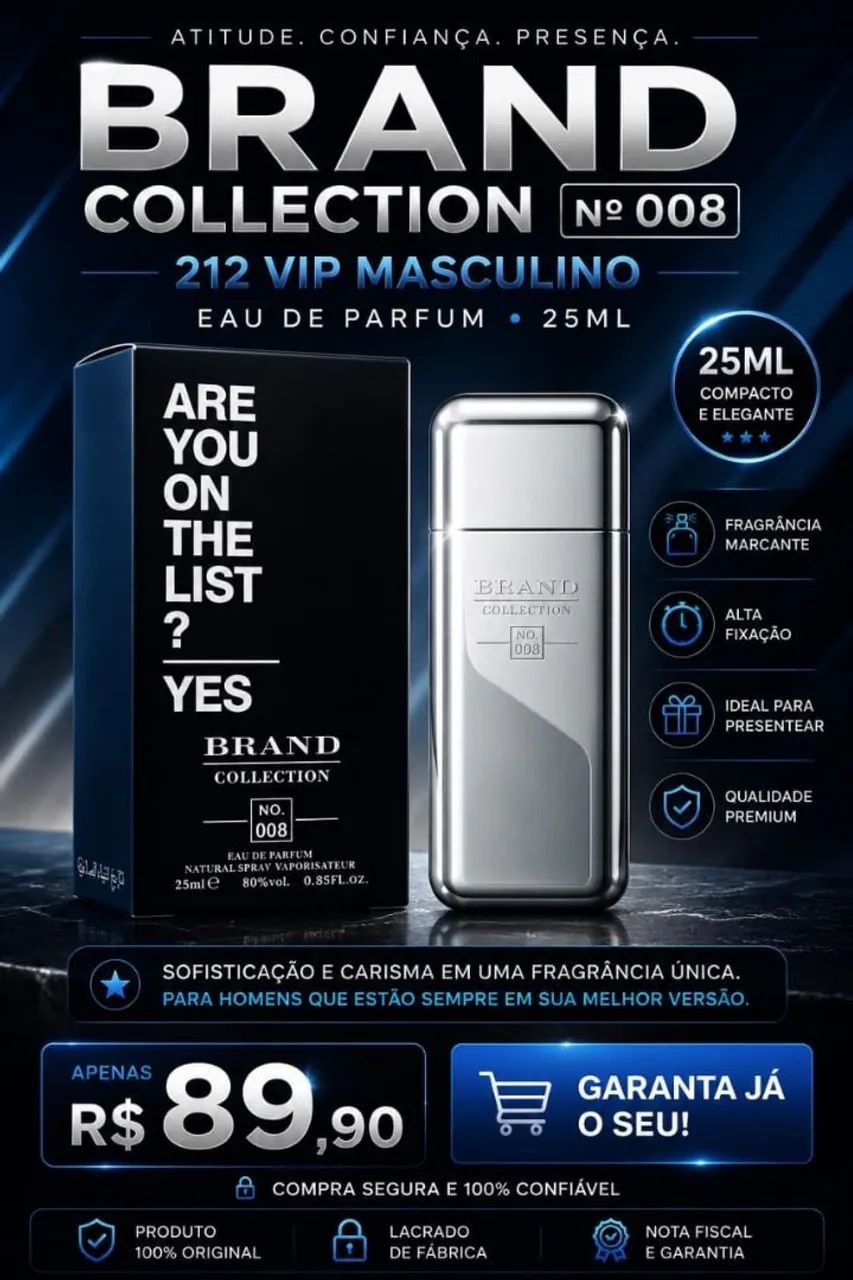 Perfume Masculino - Brand Collection N° 008