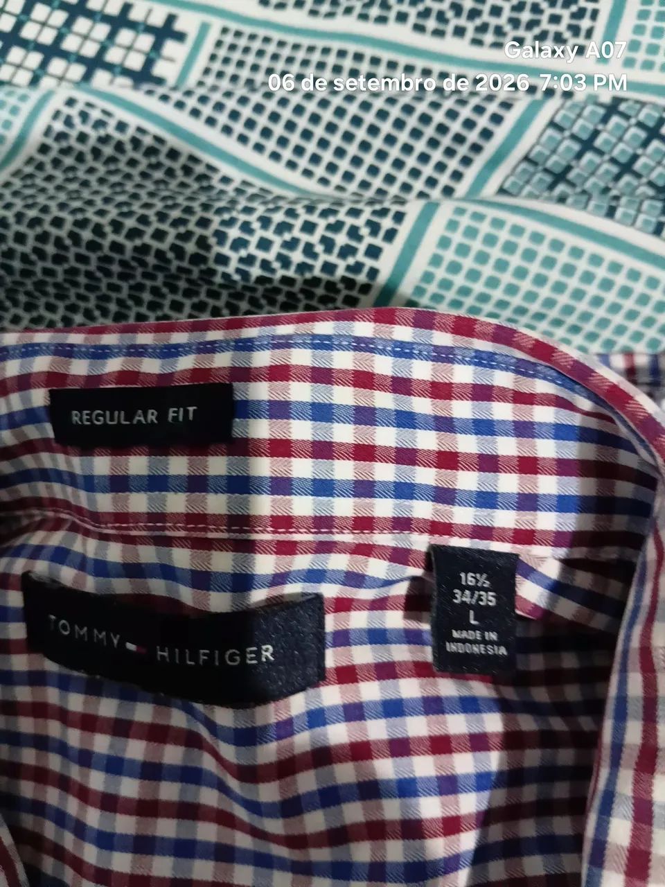 Camisa xadrez Tommy Hilfiger Tam 40 - Foto 3