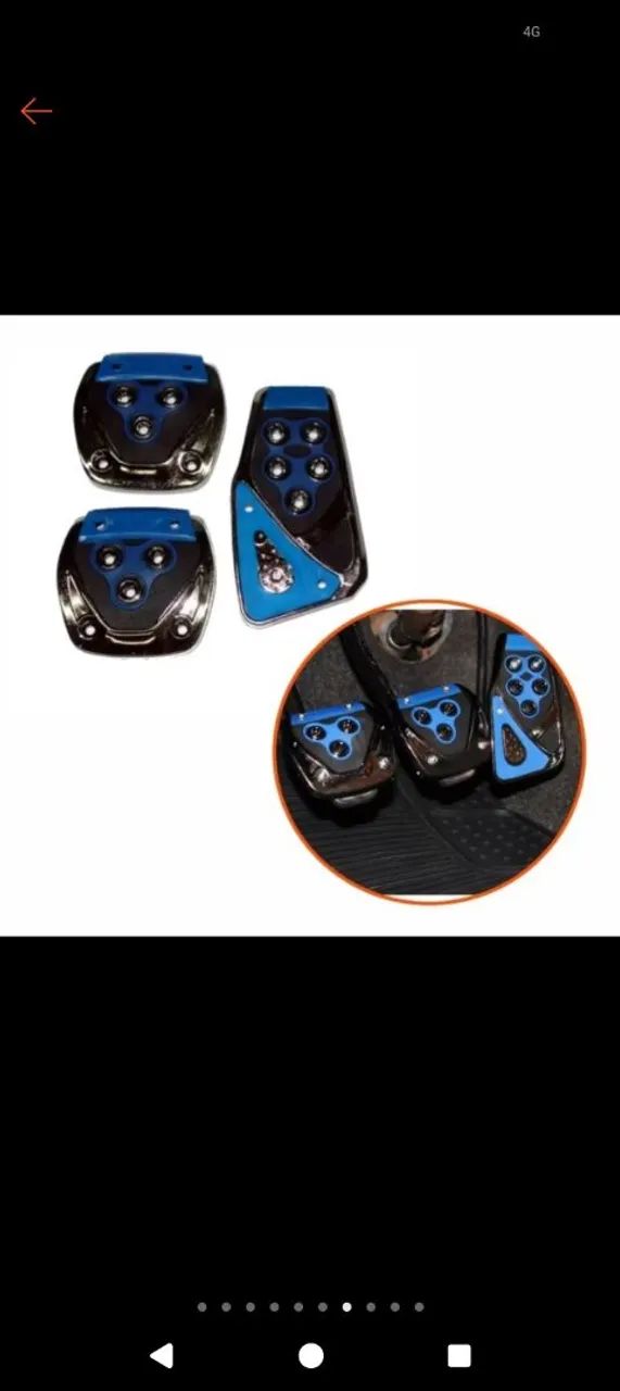 Kit 3 pedaleira esportiva da cor azul 