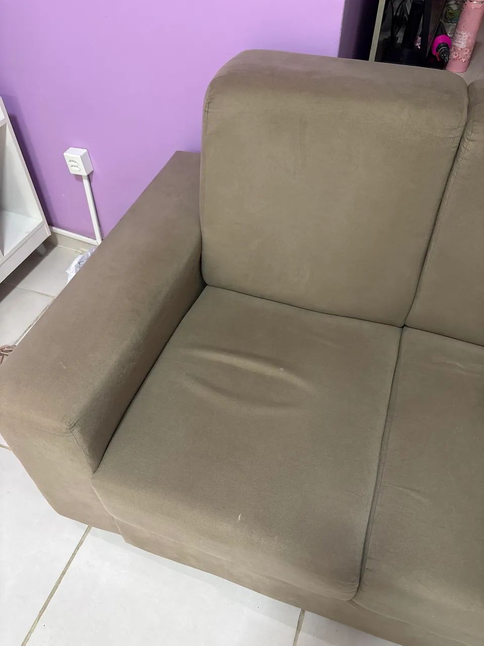 Sofá 2 lugares marrom  - Foto 3