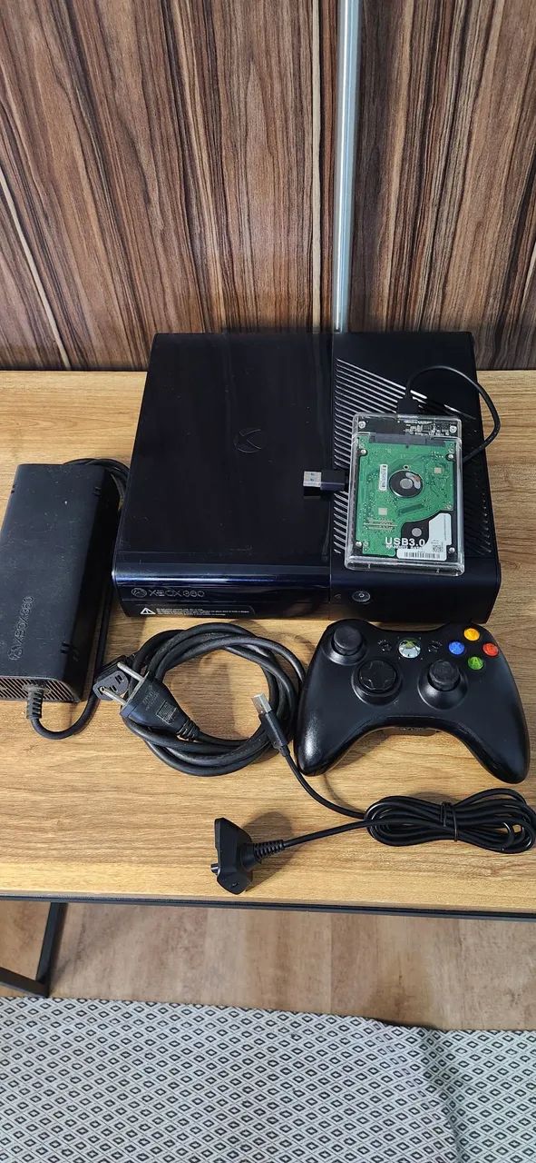Xbox 360 com hd externo