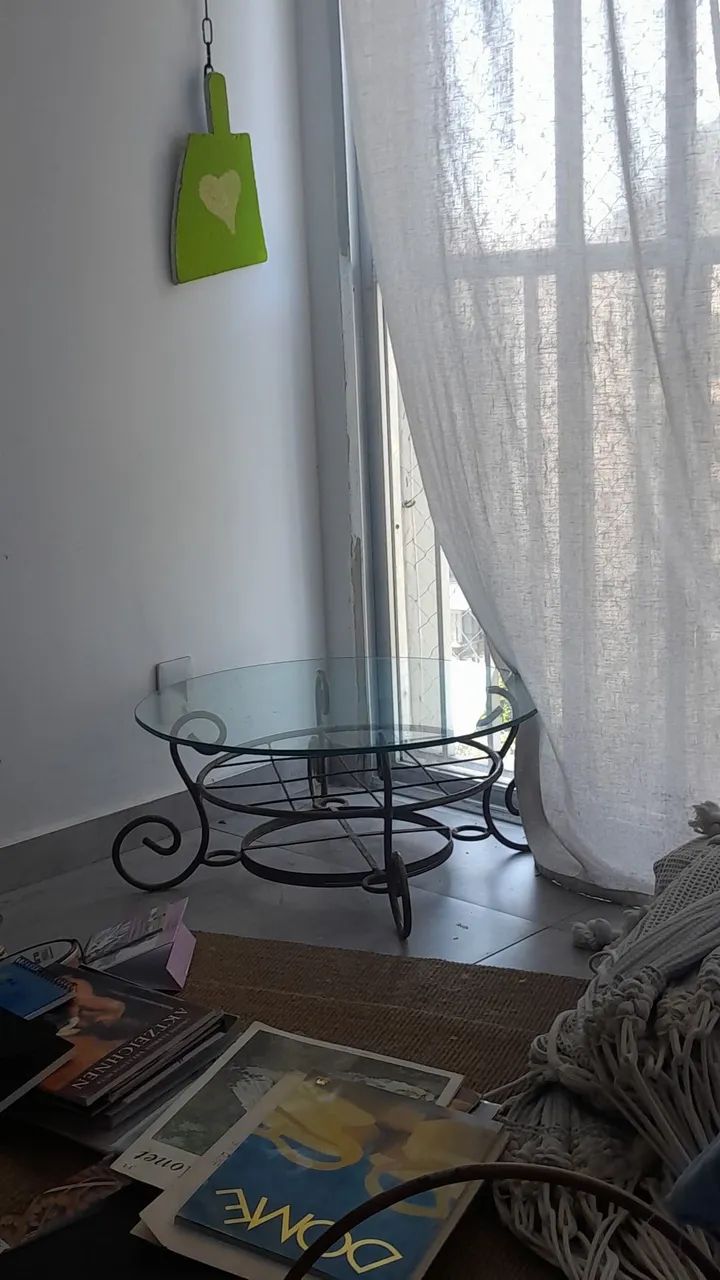 Mesa de Centro em ferro com tampo vidro - Foto 2