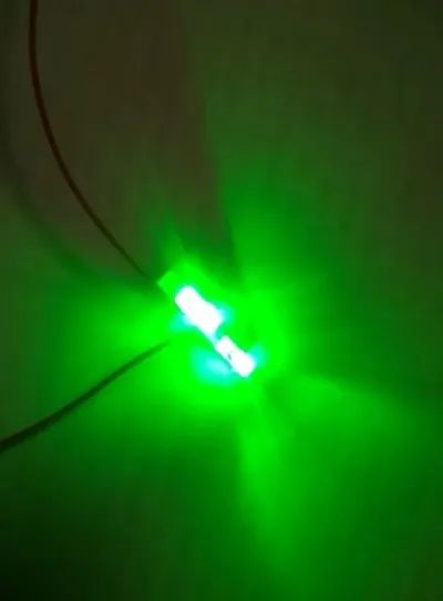 Lâmpada Dupla Verde Led 5mm C/ Placa P/ Painel E Circuito - Foto 2