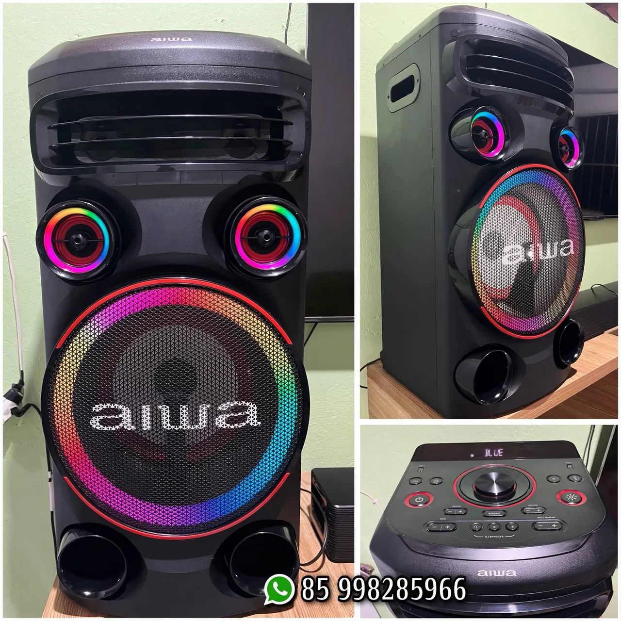 Caixa de som Aiwa potente e nova 