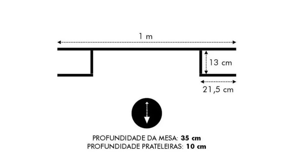 Mesa suspensa MDF branca  - Foto 3