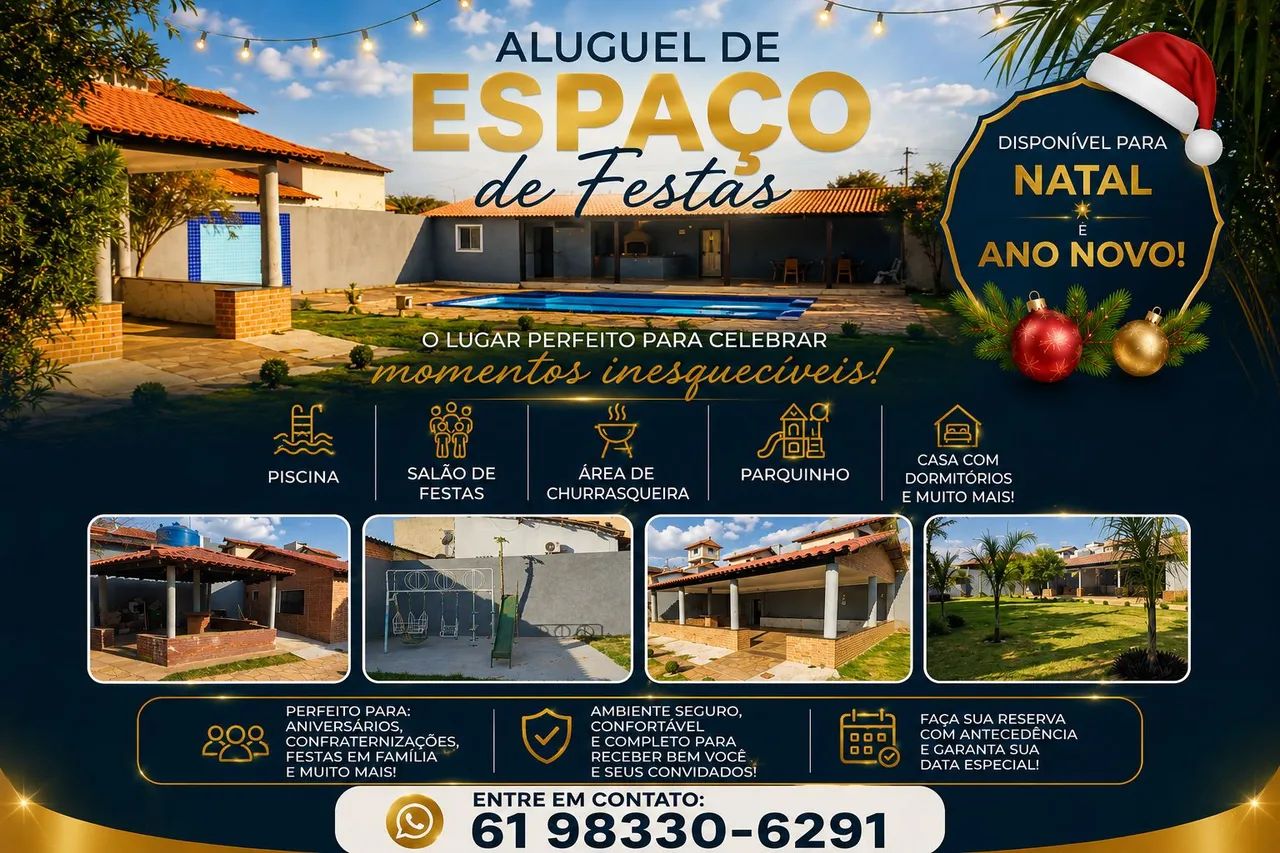 Casa com piscina - Disponível para Natal e Réveillon 