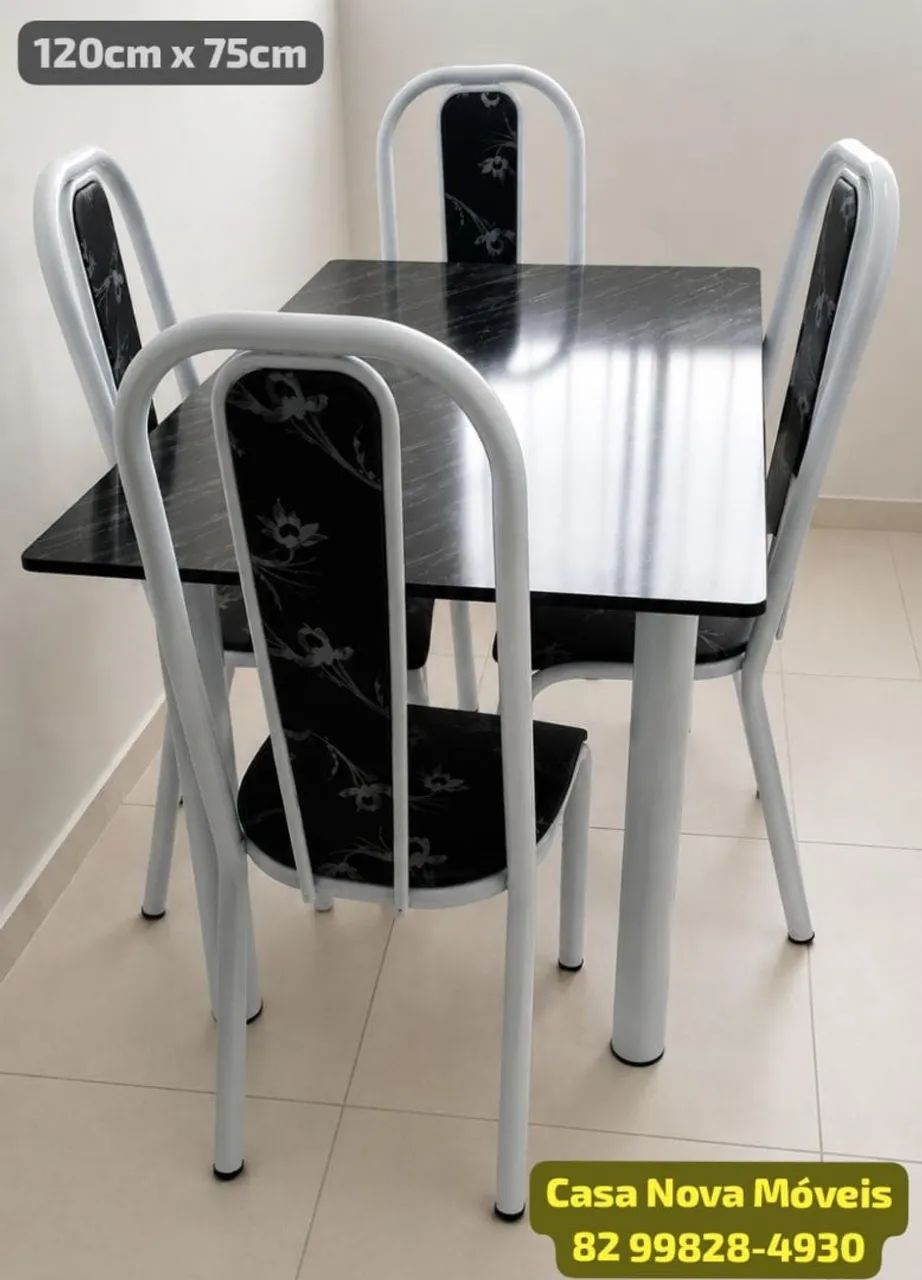 Mesa 4 Cadeiras 120cm x 75cm