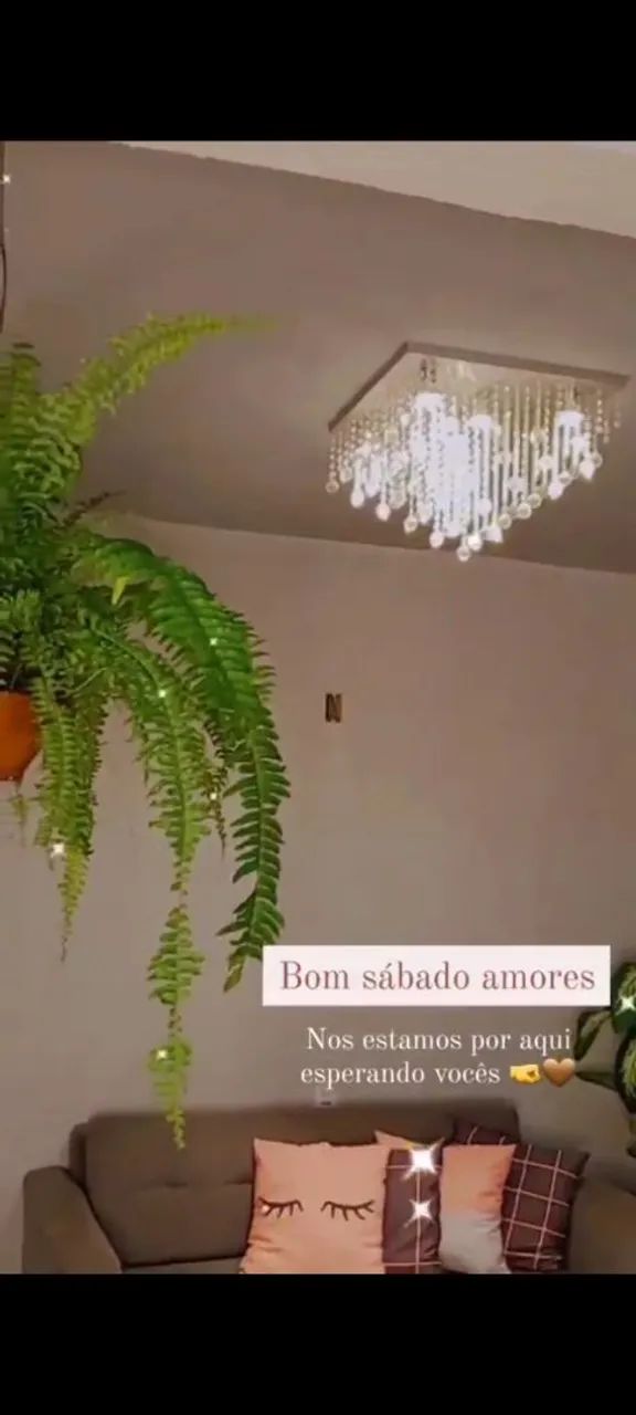 Lustre de Cristal em vidro