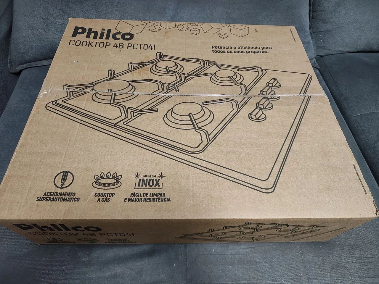 Cooktop Pct04i 4 Bocas A Gás Automático Inox Philco - Foto 4
