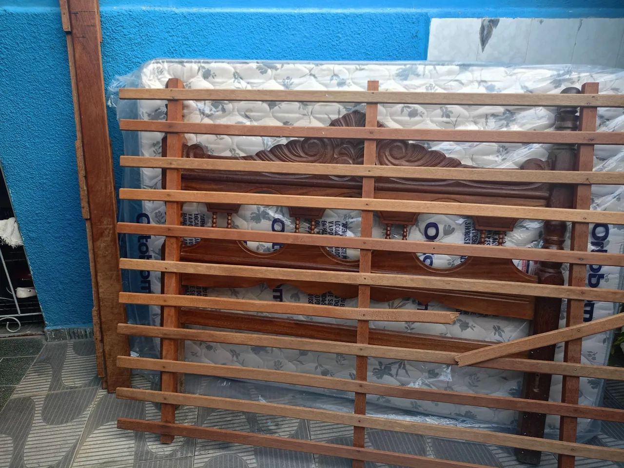 Cama casal sucupira maciça. - Foto 2