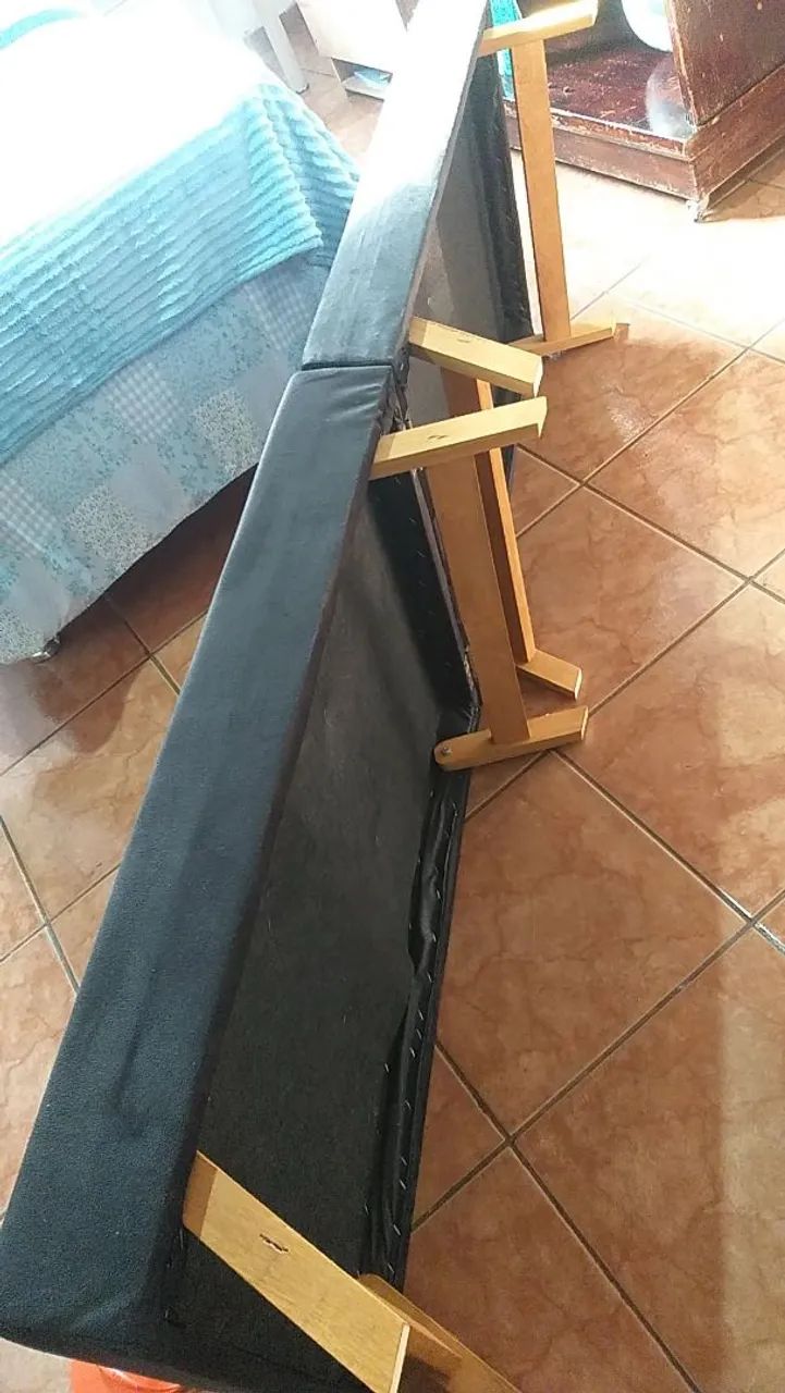Cama portátil ou sofazinho camurça  - Foto 2