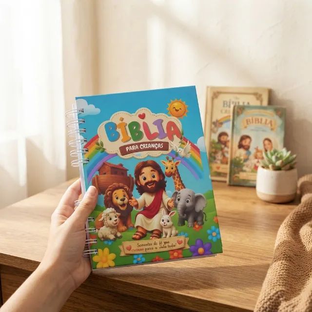 BIBLIA INFANTIL ILUSTRADA COM NOME - Foto 2
