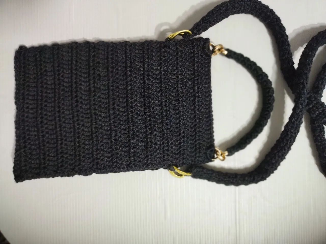 Bolsinha porta celular de crochê  - Foto 4