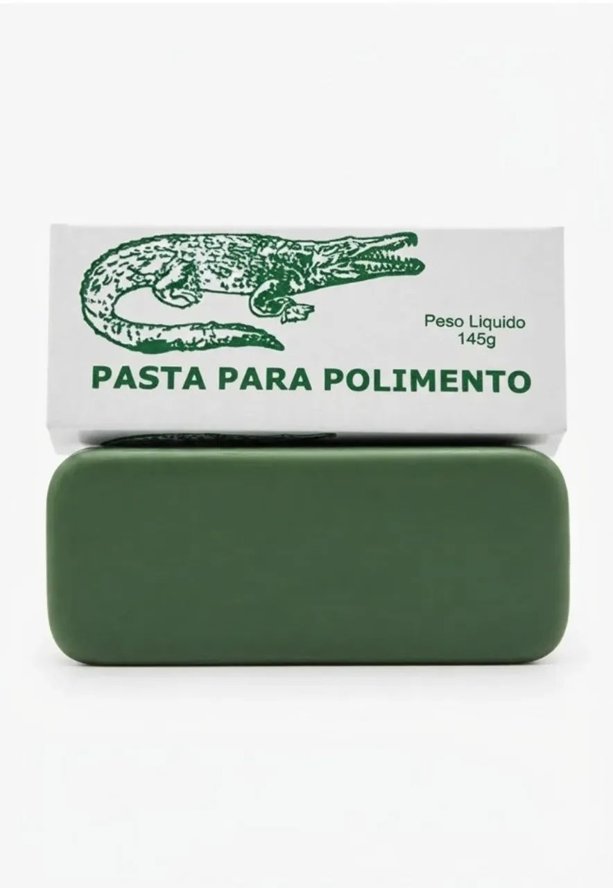 Pasta Verde Cromo Jacare Para Afiar E Polir Canivetes Facas Verde - Foto 3