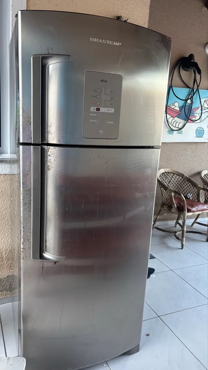 Geladeira inox 