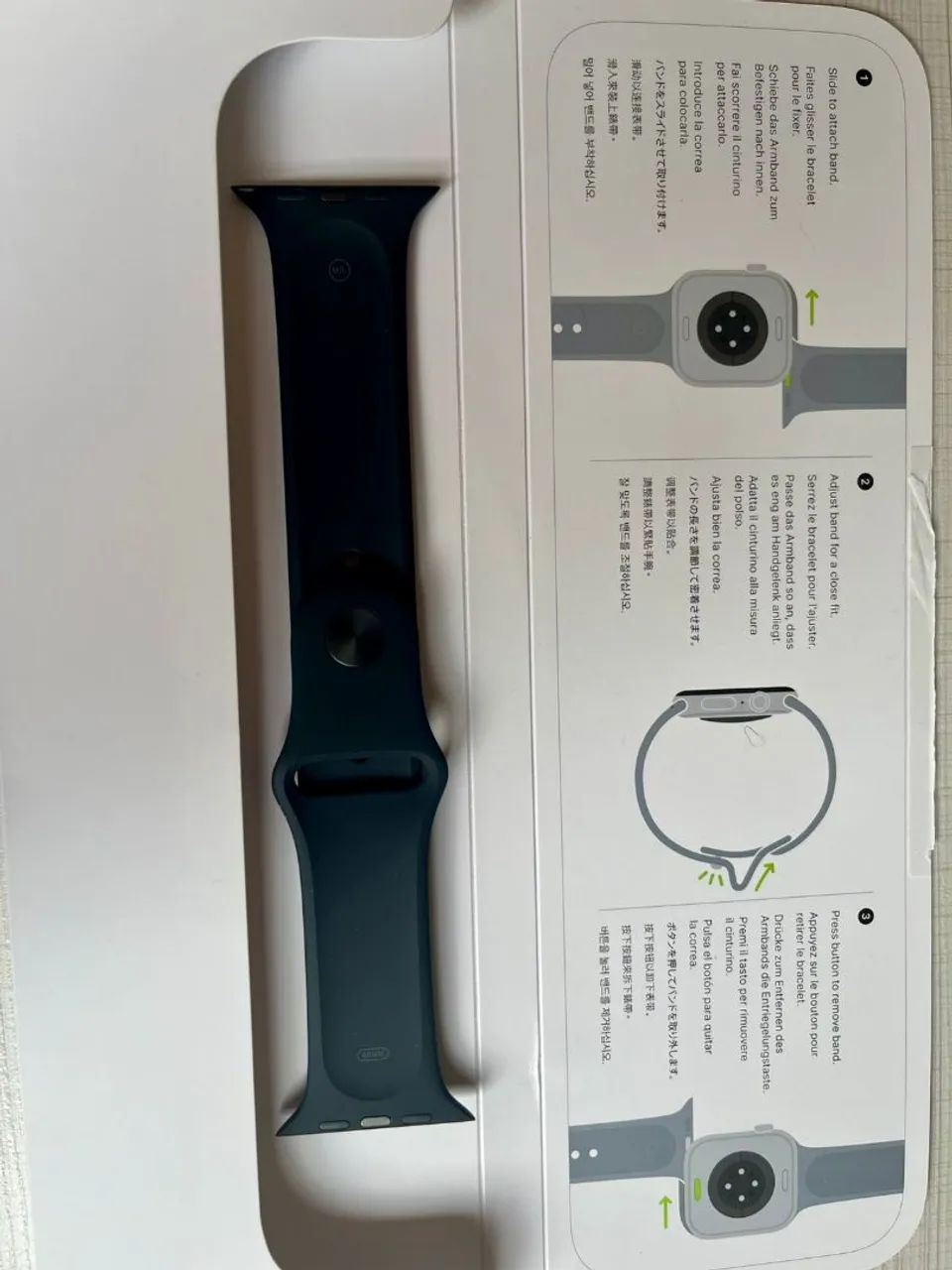 PULSEIRA APPLE WATCH ORIGINAL 46MM SPORT BAND PRETA M/G - NOVA  - Foto 3