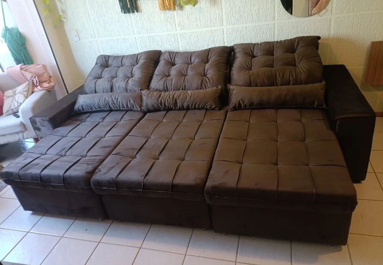 Sofá retrátil reclinável 2,90 zeuus