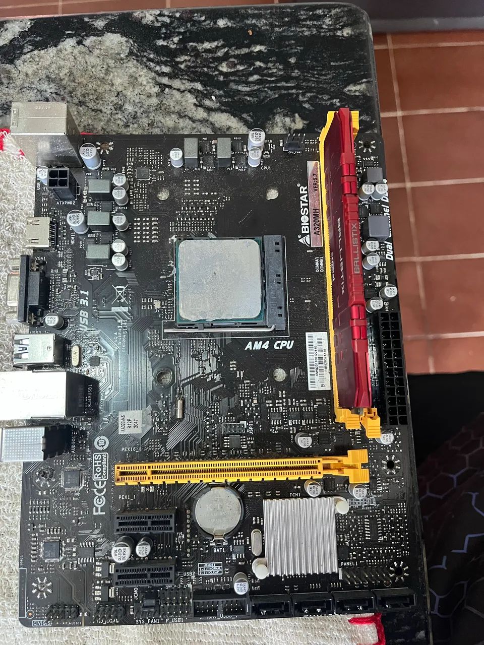 Processador AMD Ryzen 5 3600 + placa mãe a320mh biostar - Foto 4