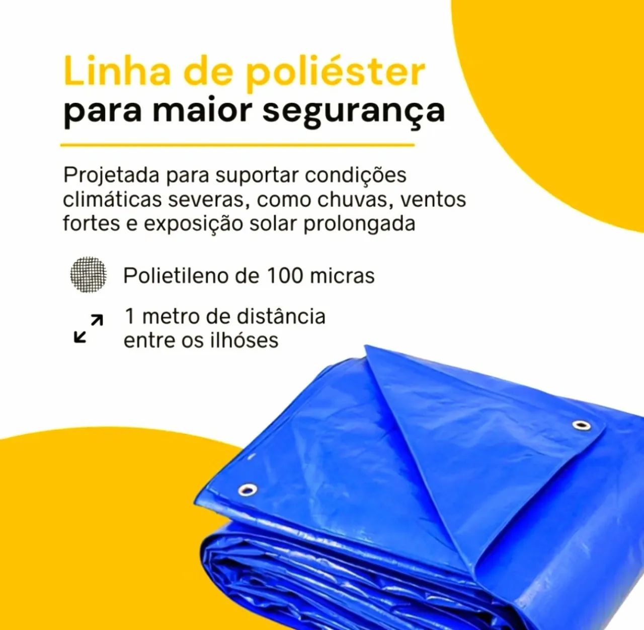 Lona azul impermeável, diversos tamanhos  - Foto 2
