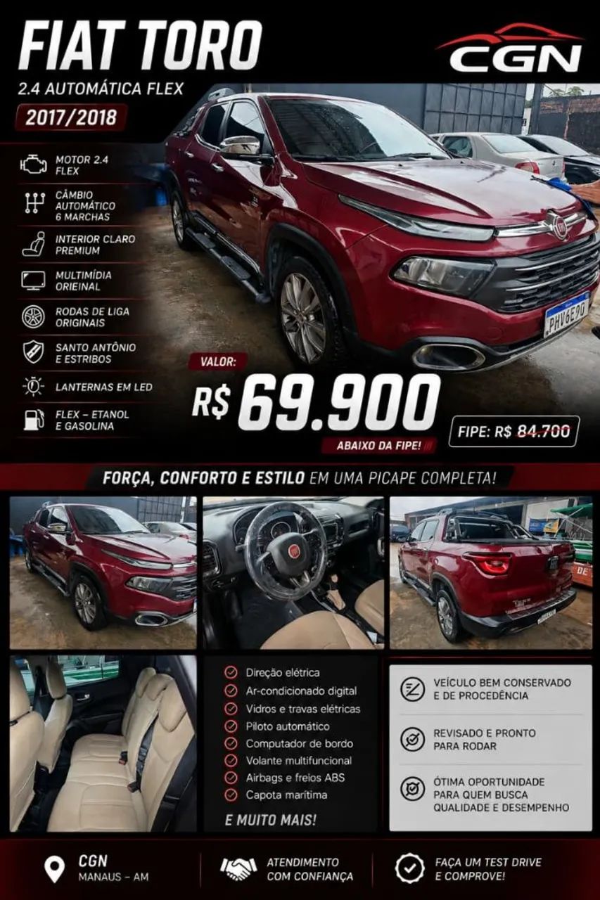 Fiat Toro Toro Freedom Road 2.4 16V Flex Aut. 2018