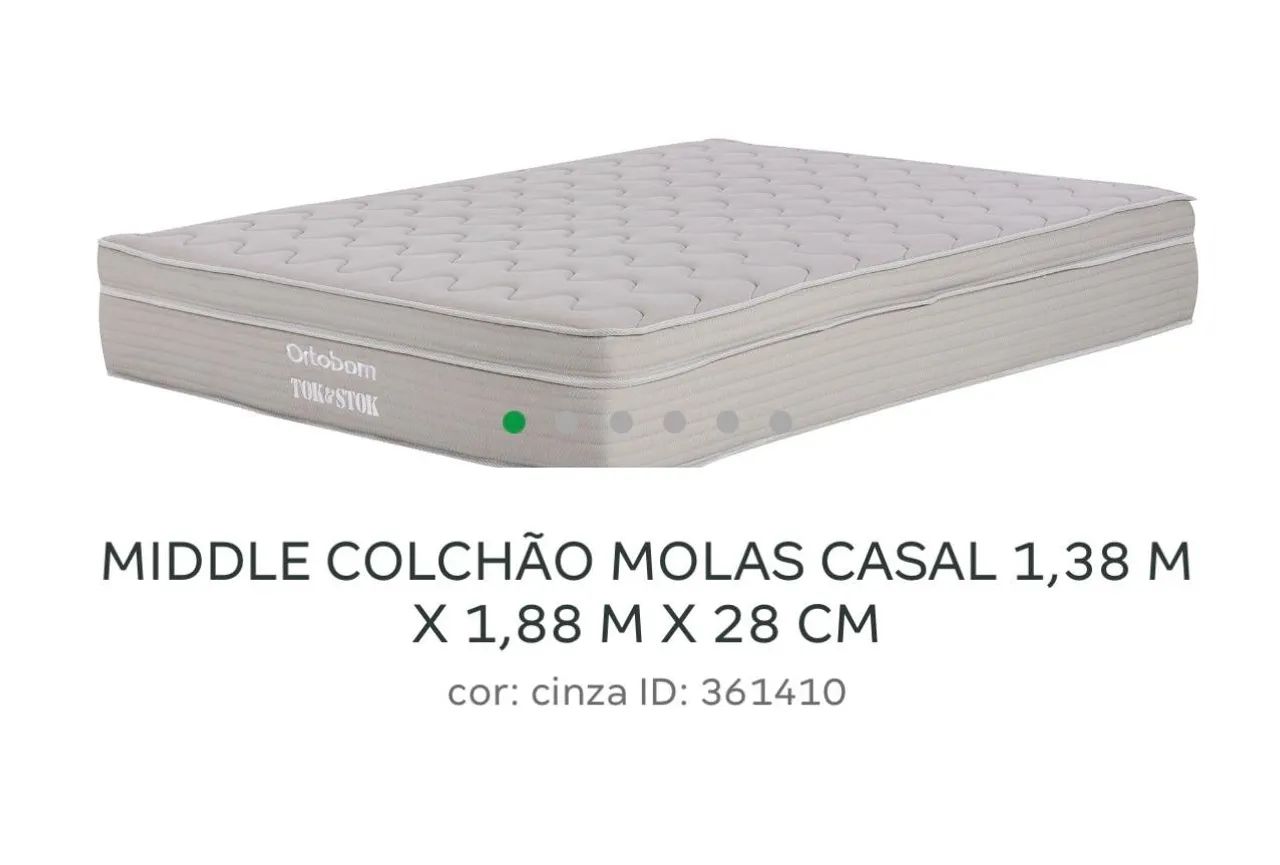 Cama box de casal com colchão e cabeceira Tok Stok - Foto 4