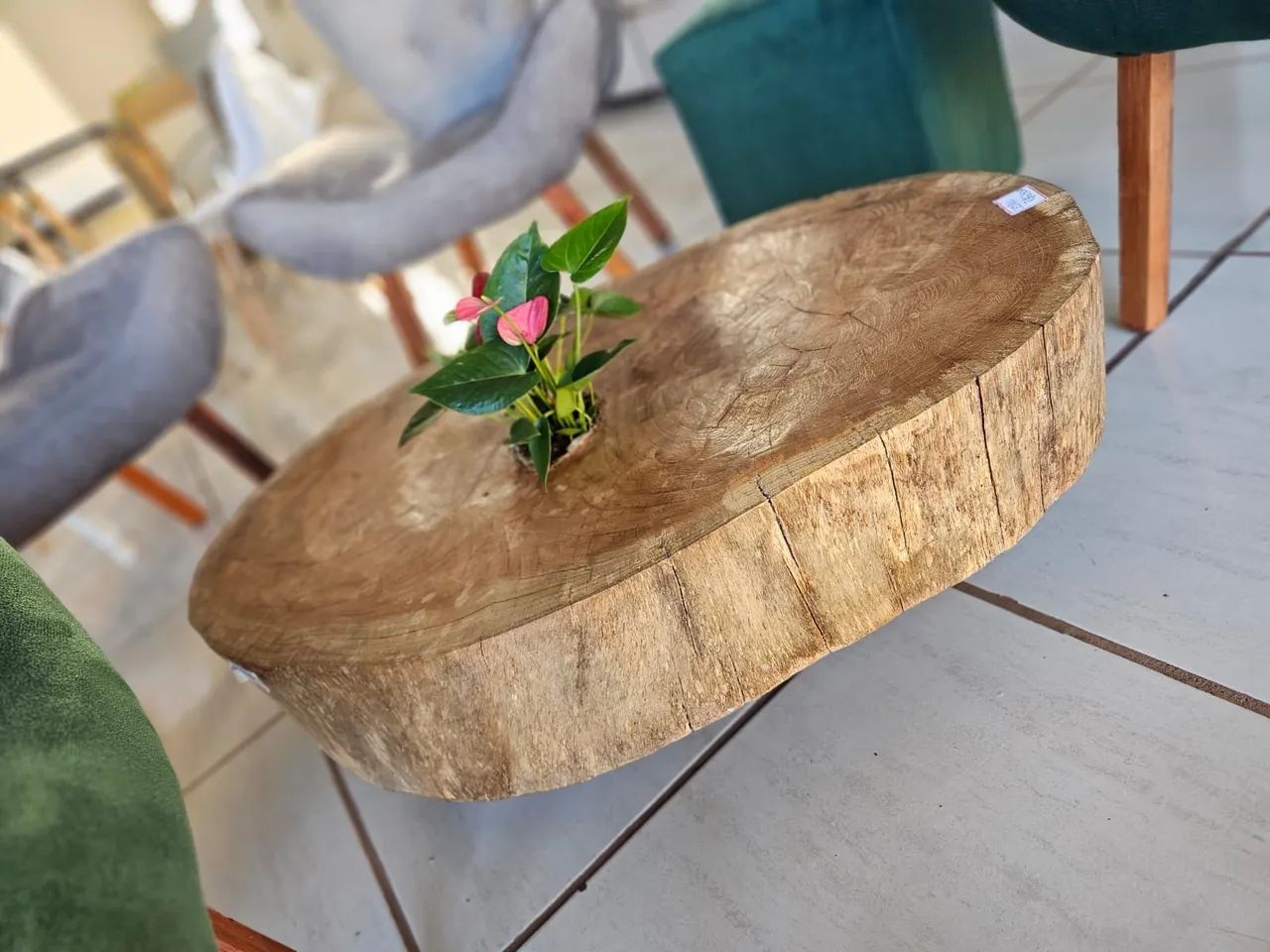 Mesa de centro rústica com rodinhas  - Foto 2