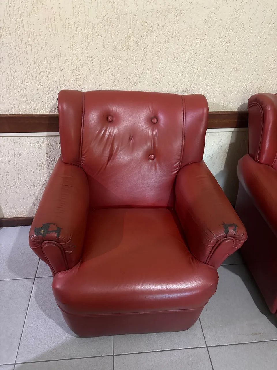 Sofá retrô vermelho - Foto 2