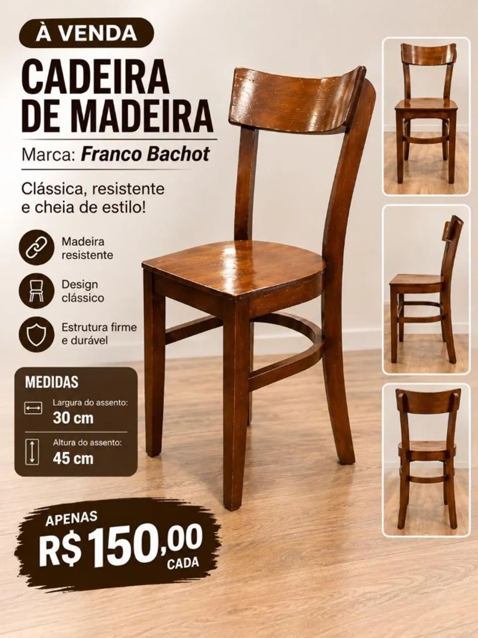 CADEIRA DE MADEIRA