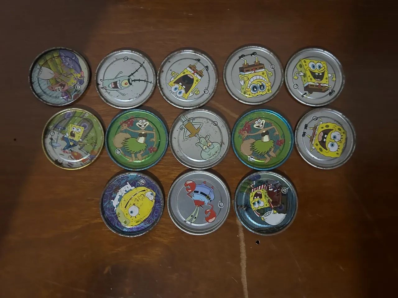 Lote 13 Tazos Bob Esponja Elma Chips 