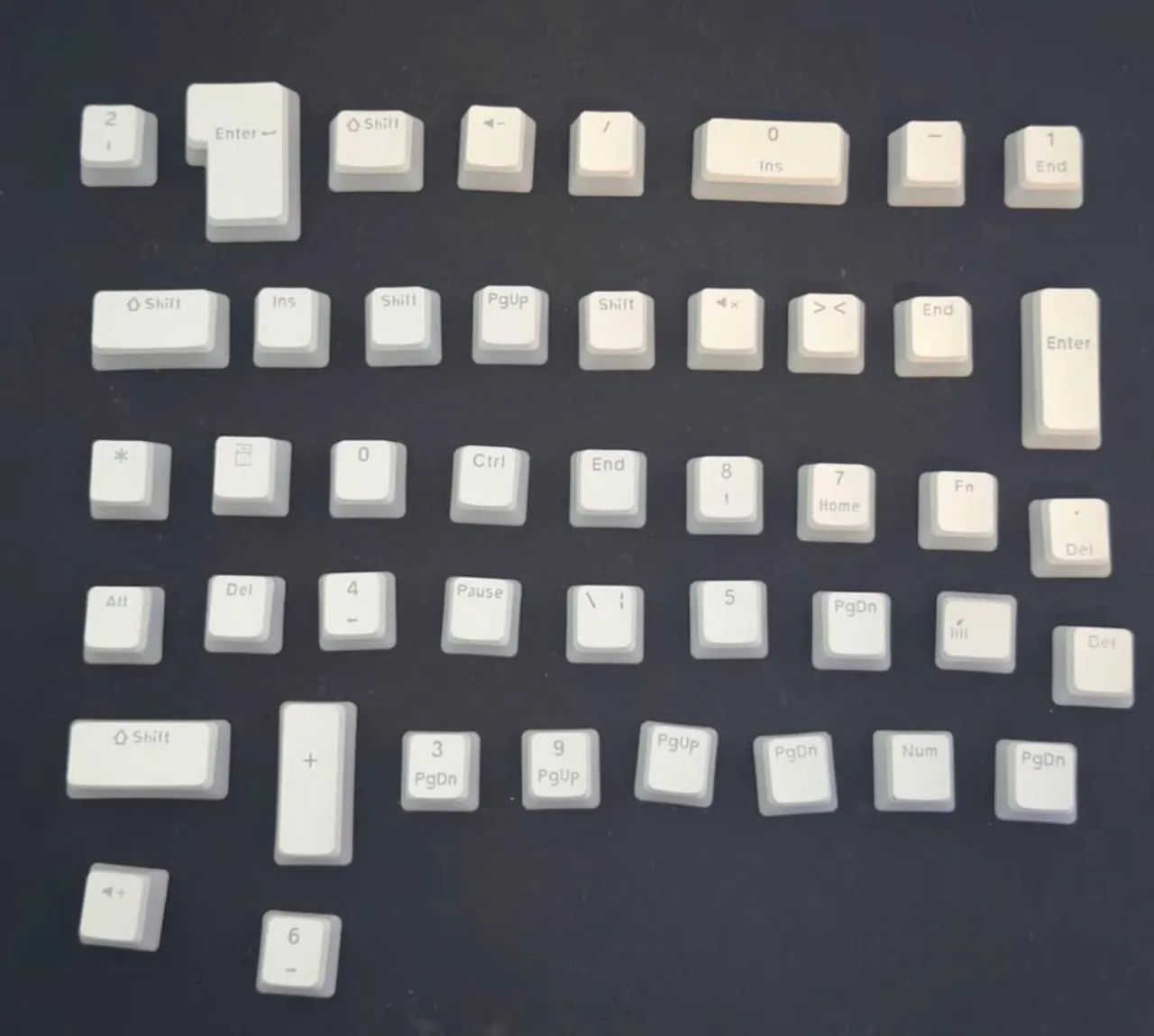 Keycaps Pudding Brancas