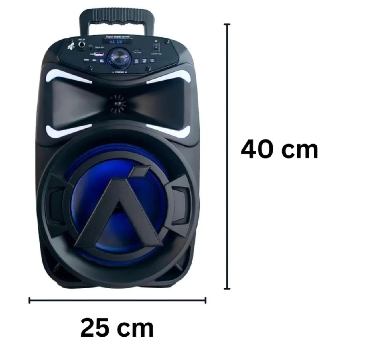 Caixa de Som Portátil Hype 250w Bluetooth Aquário HP250 Woofer 8 Bivolt com Alça - Foto 2