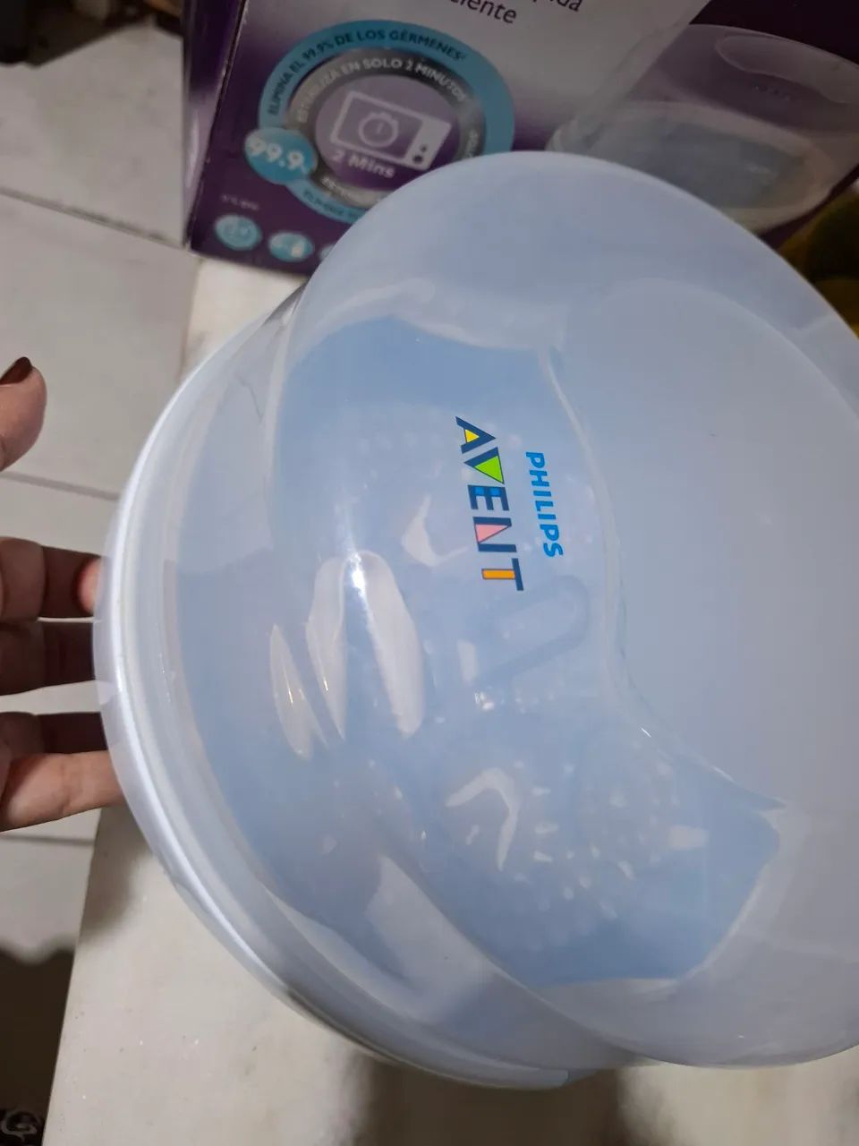 Esterilizador de micro-ondas para mamadeira e utensílios do bebê  - Foto 4
