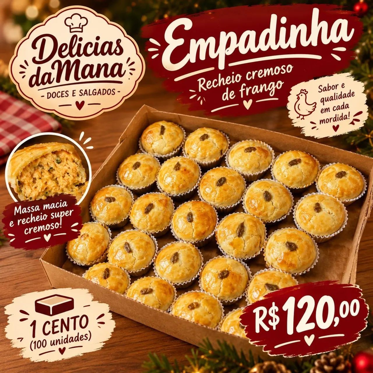 panetone caseiro , empadinha e doces 