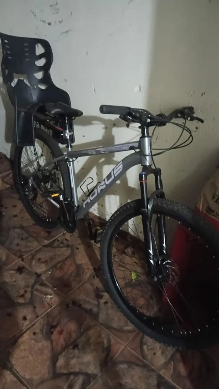 Bicicleta horus nova com nota acompanha cadeirinha  - Foto 3
