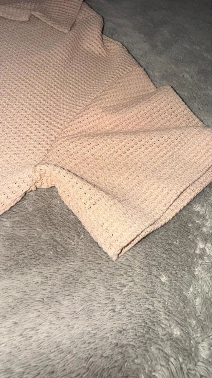 blusa de tricot denovo bege m - Foto 4