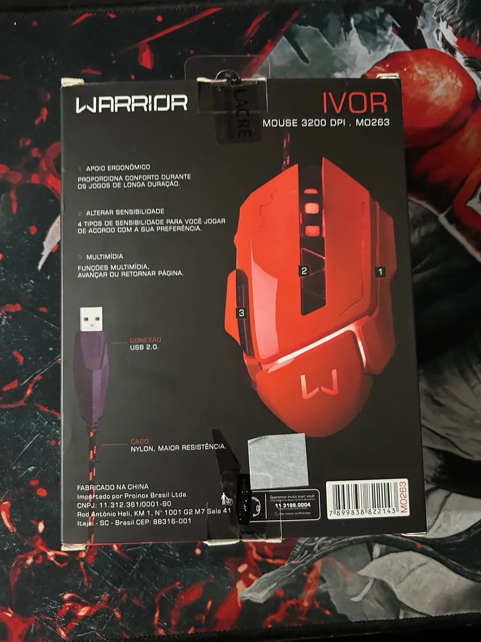 Mouse Gamer Warrior IVOR 3200 DPI - Novo e ergonômico - Foto 2
