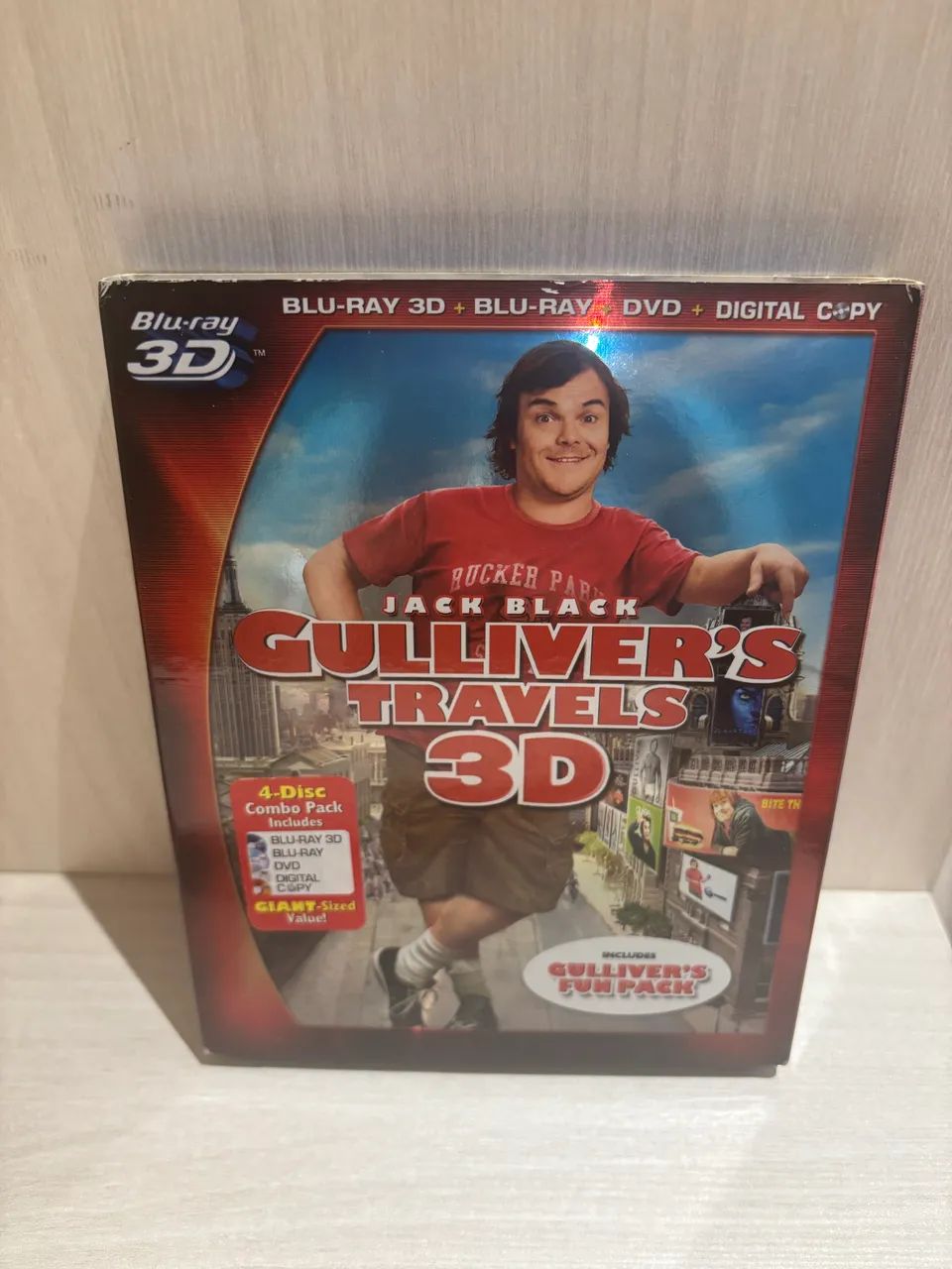 Blu-ray 3D As Viagens de Gulliver 4 Discos Jack Black - Foto 2