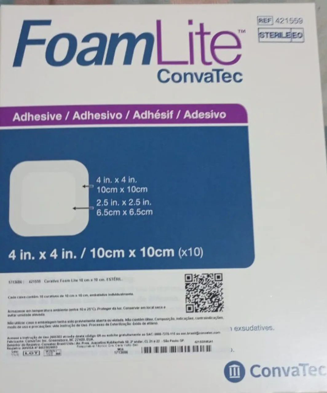 Aquacel foam lite 10x10 caixa com 10 unidades 
