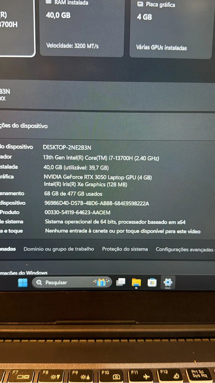 ? NOTEBOOK GAMER VAIO FE15 ? i7 + RTX 3050 + 40GB RAM - Foto 4