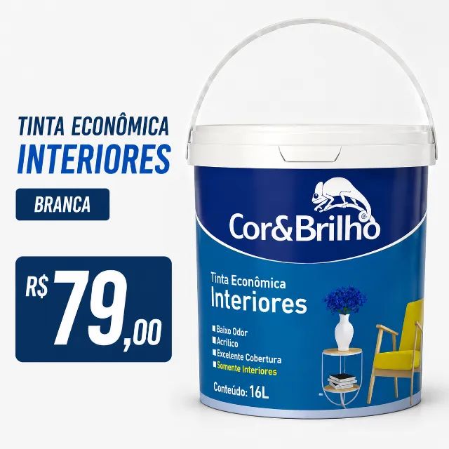 Tinta econômica balde 16 litros branca 