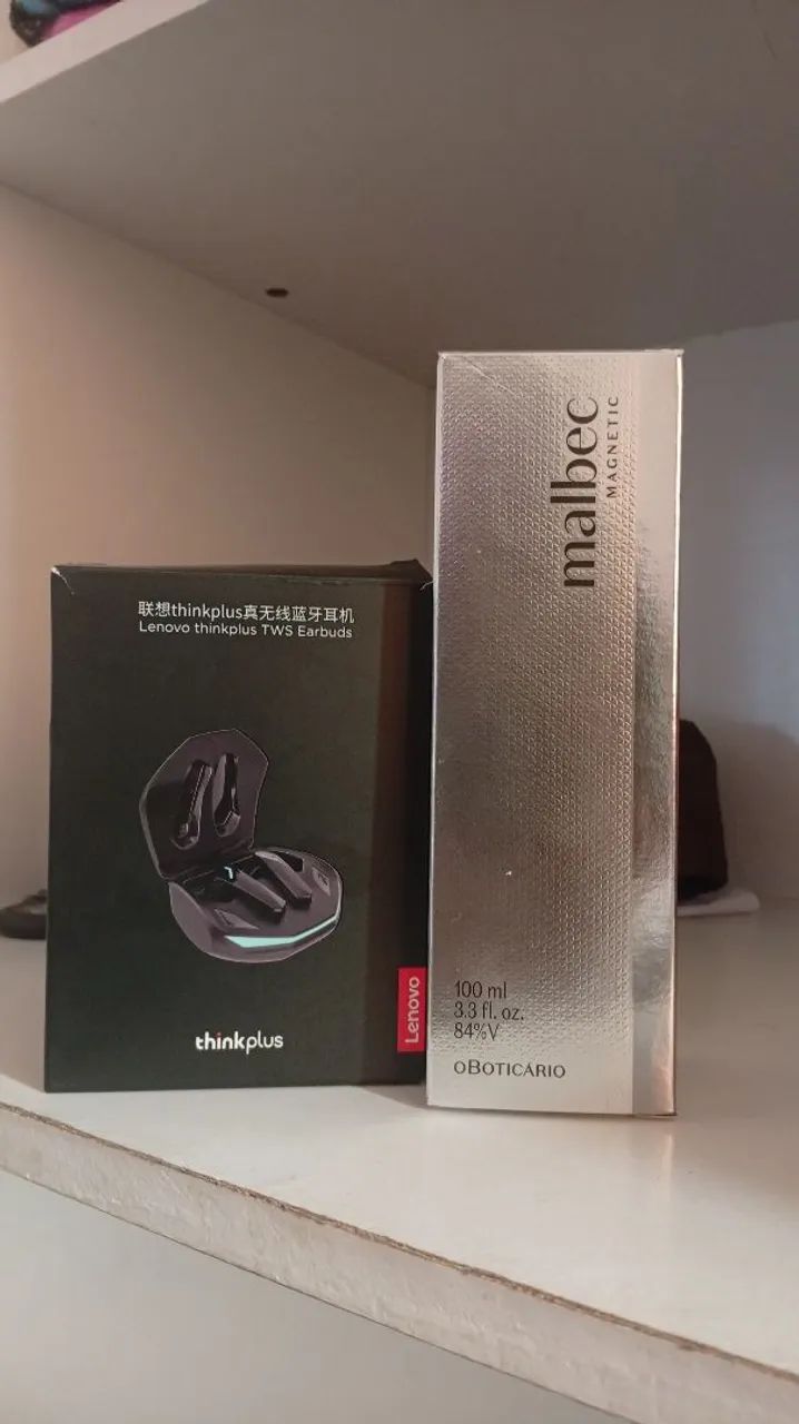 Perfume malbec magnetic 100ml e fone bluetooth Lenovo 