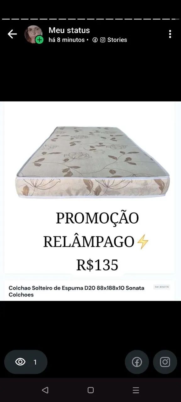 COLCHÃO SOLTEIRO DE ESPUMA D20
