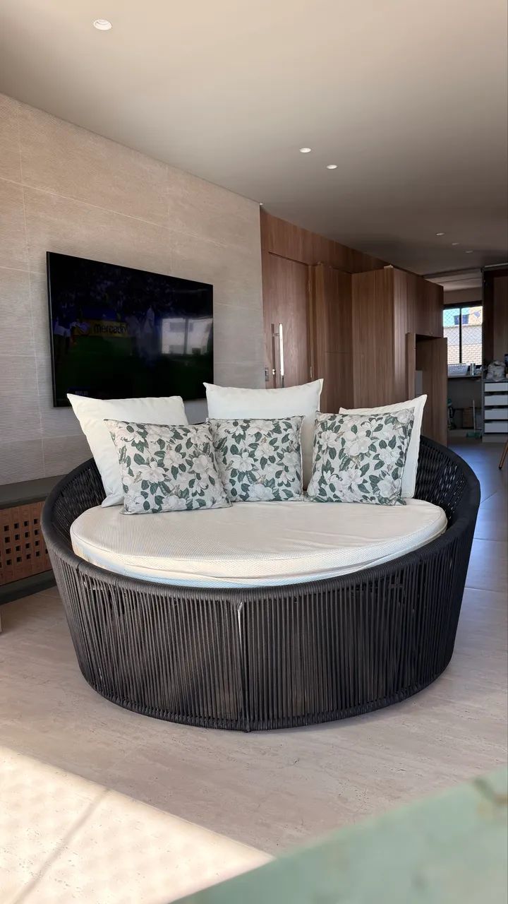 OPORTUNIDADE - Chaise Redonda Estilo Resort/Daybed para Varanda - Foto 4