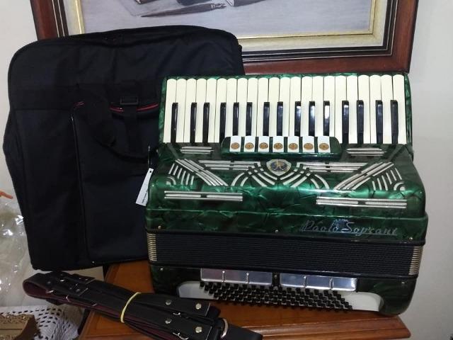 Acordeon Paolo Soprani 80 Baixos Verde