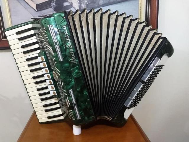Acordeon Paolo Soprani 80 Baixos Verde - Foto 3