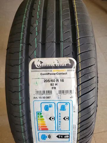 pneus , 205 60 16 , continental , primeira linha