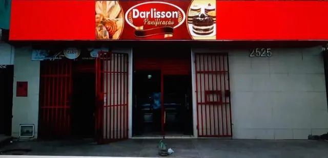 Toldo com placa Impressa, fachada 