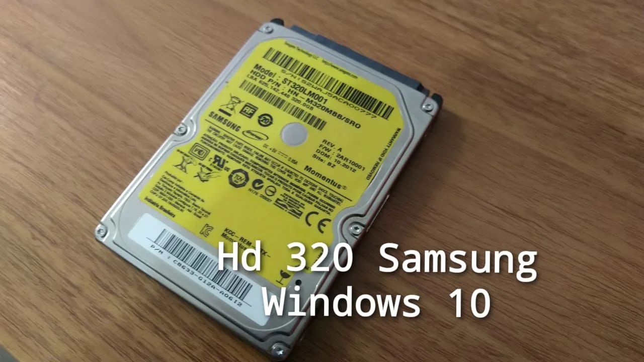 HD 320GB Samsung com windows 10 home - sem login