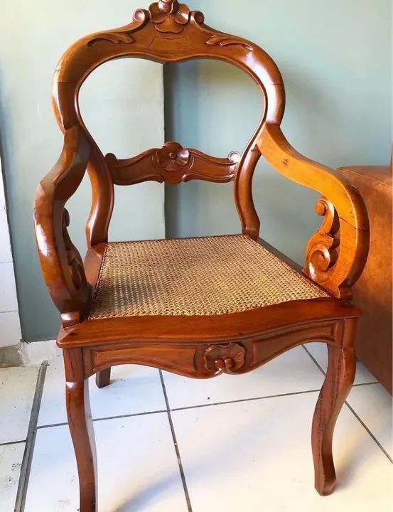 Cadeiras de braços em amarelo vinhático  - Foto 3